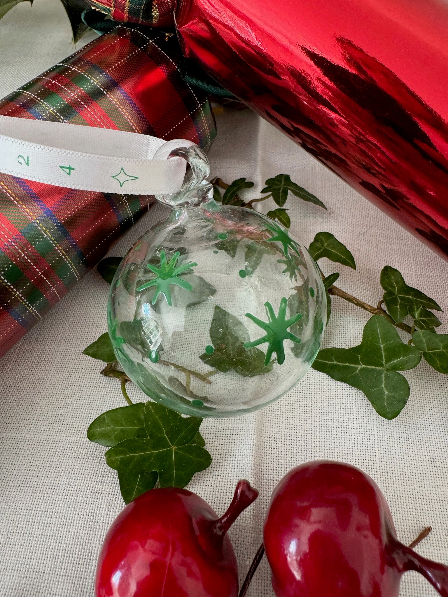 Clear Christmas Collection with Green Stars